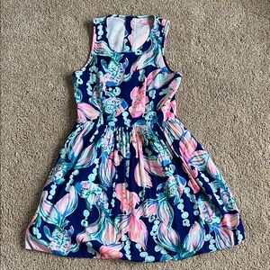 Lilly Pulitzer Blue and Pink Koi Fish Dress